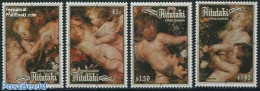 Aitutaki 1987 Christmas, Rubens Paintings 4v, Mint NH, Religion - Christmas - Art - Paintings - Rubens - Weihnachten