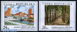 Czech Republic 2009 Art 2v (Sisley, Justitz), Mint NH, Nature - Trees & Forests - Art - Modern Art (1850-present) - Pa.. - Autres & Non Classés