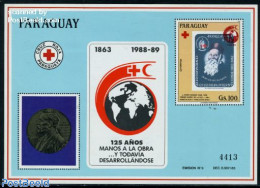Paraguay 1989 125 Years Red Cross S/s, Mint NH, Health - Red Cross - Stamps On Stamps - Red Cross