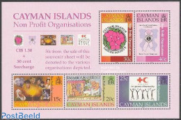 Cayman Islands 2001 Non Profit Organisations S/s, Mint NH, Health - Nature - Various - Red Cross - Cats - Dogs - Flowe.. - Cruz Roja