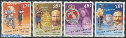 Papua New Guinea 1988 Police Centenary 4v, Mint NH, Transport - Various - Motorcycles - Police - Motorfietsen