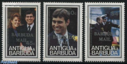 Barbuda 1986 Andrew & Sarah Wedding 3v, Mint NH, History - Kings & Queens (Royalty) - Royalties, Royals
