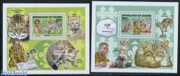 Guinea, Republic 2006 Scouting, Wildcats 2 S/s, Mint NH, Nature - Sport - Cat Family - Cats - Scouting - Autres & Non Classés