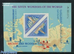 Aden 1968 World Wonders S/s Imperforated, Mint NH, Various - Maps - Art - Sculpture - Geografía