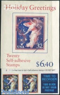 United States Of America 1995 Christmas Booklet, Mint NH, Religion - Angels - Christmas - Stamp Booklets - Ongebruikt