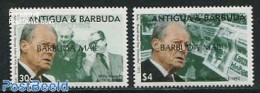 Barbuda 1994 Willy Brandt 2v, Mint NH, History - Germans - Politicians - Barbuda (...-1981)