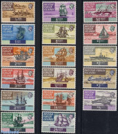 Virgin Islands 1970 Ships 17v, Definitives, Mint NH, Transport - Ships And Boats - Boten