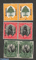 South-West Africa 1927 Definitives, 3 Pairs (with Diff. Language On Original), Unused (hinged), Transport - Ships And .. - Ships