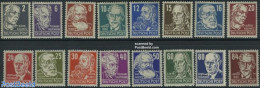 Germany, DDR 1948 Famous Persons 16v, Unused (hinged), History - Nobel Prize Winners - Art - Authors - Unused Stamps