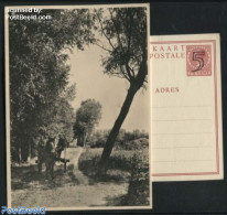 Netherlands 1946 Postcard 5c On 7.5c, Landscape No. 6, Haaren, Unused Postal Stationary - Brieven En Documenten