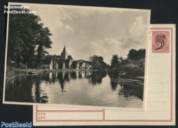 Netherlands 1946 Postcard 5c On 7.5c, Landscape No. 12, Vreeland, Unused Postal Stationary - Lettres & Documents