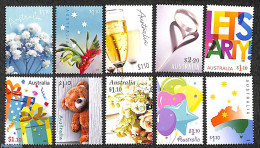 Australia 2020 Greetings 10v, Mint NH, Nature - Various - Flowers & Plants - Greetings & Wishing Stamps - Maps - Teddy.. - Nuovi