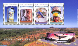 Australia 2020 Water Tower Art S/s, Mint NH, Nature - Birds - Reptiles - Water, Dams & Falls - Art - Modern Art (1850-.. - Unused Stamps