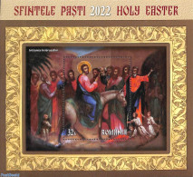 Romania 2022 Easter S/s, Mint NH, Religion - Religion - Art - Paintings - Ungebraucht
