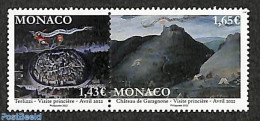Monaco 2022 Chateau De Garagnone 2v [:], Mint NH, Art - Castles & Fortifications - Unused Stamps