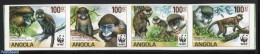 Angola 2011 WWF, Macaco 4v [+] Or [::::] Imperforated, Mint NH, Nature - Animals (others & Mixed) - Monkeys - World Wi.. - Angola