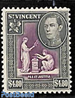 Saint Vincent 1949 4.80, Stamp Out Of Set, Unused (hinged) - St.Vincent (1979-...)