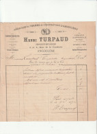 16-H.Turpaud...Serrurier-Mécanicien, Construction En Fer....Angoulême...(Charente)...1892 - Sonstige & Ohne Zuordnung