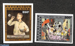 Gabon 1982 Braque & Manet Paintings 2v, Imperforated, Mint NH, Art - Modern Art (1850-present) - Paintings - Unused Stamps