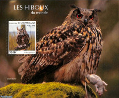 Central Africa 2019 Owls S/s, Mint NH, Nature - Birds - Owls - Centrafricaine (République)