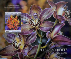 Central Africa 2019 Orchids S/s, Mint NH, Nature - Flowers & Plants - Orchids - Centrafricaine (République)