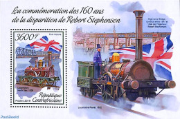 Central Africa 2019 Robert Stephenson S/s, Mint NH, Transport - Railways - Trains