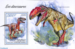 Central Africa 2019 Dinosaurs S/s, Mint NH, Nature - Prehistoric Animals - Vor- U. Frühgeschichte