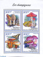 Central Africa 2019 Mushrooms 4v M/s, Mint NH, Nature - Mushrooms - Pilze