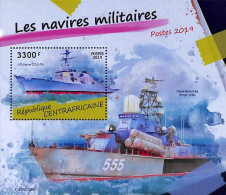 Central Africa 2019 Military Ships S/s, Mint NH, Transport - Ships And Boats - Ships