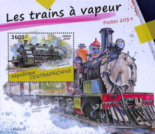 Central Africa 2019 Steam Trains S/s, Mint NH, Transport - Railways - Trains