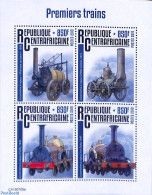 Central Africa 2019 First Trains 4v M/s, Mint NH, Transport - Railways - Trains