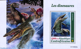 Central Africa 2019 Dinosaurs S/s, Mint NH, Nature - Prehistoric Animals - Vor- U. Frühgeschichte