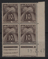 Coin Date - Timbre Taxe N°78 - 19-2-1947 - ** Neuf Sans Charniere - Cote 6.50€ - 1940-1949