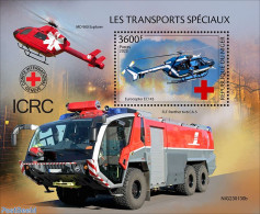 Niger 2023 Special Transport , Mint NH, Health - Transport - Red Cross - Automobiles - Helicopters - Rode Kruis