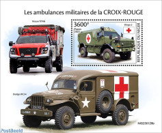 Niger 2023 Military Ambulances, Mint NH, Health - History - Transport - Red Cross - Militarism - Automobiles - Red Cross