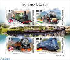 Niger 2023 Steam Trains, Mint NH, Transport - Railways - Trains
