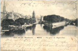Metz - Blick Von Der Mittelbrücke - Metz