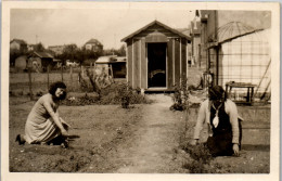 CP Carte Photo D'époque Photographie Vintage Enghien Les Bains Jardin Ouvrier - Lieux