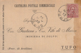 Italy. A217. Serre. 1900. Annullo Grande Cerchio SERRE, Su Cartolina Postale Commerciale - Marcophilie