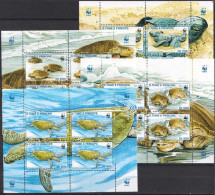 S. Tomè 2001, WWF, Turtles, 4sheetlets - Tartarughe