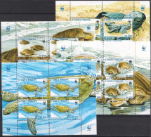 S. Tomè 2001, WWF, Turtles, 4sheetlets - Unused Stamps