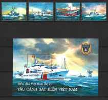 VIET NAM. Timbres + BF De 2020. Navires Garde-côtes. - Ships