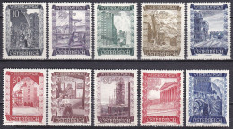 AT206 - AUSTRIA - 1948 – RECONSTRUCTION – Y&T # 712/21 MNH 4,50 € - Unused Stamps