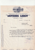 16-Moteurs Leroy...Constructions Electriques & Mécaniques.. Angoulême...(Charente)...1952 - Andere & Zonder Classificatie