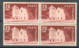 REPUBBLICA 1949 ELEZIONE DI TRIESTE QUARTINA  ** MNH - 1946-60: Mint/hinged