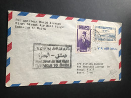 1949 Syria-Iraq First Direct Air Mail Flight Pan American Airways Flight Pmk. Offers Invited On Listing See Photos - Iraq