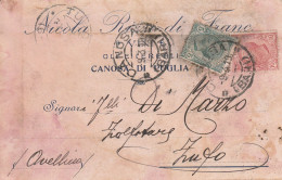 Italy. A217. Canosa Di Puglia. 1919. Cartolina Postale PUBBLICITARIA ... VINI OLII E CEREALI ..... Guller CANOSA (BARI) - Marcophilie