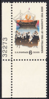 !a! USA Sc# 1420 MNH SINGLE From Lower3left Corner W/ Plate-# 32273 - Landing Of The Pilgrims - Nuevos
