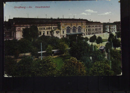 AK Von Straßburg I. Els. Mit Hauptbahnhof Aus SCHLETTSTADT Vom 23.1.1916 Mit Bl. Zusatz-Stpl. "Geprüft Und Zu Befördern" - Andere & Zonder Classificatie