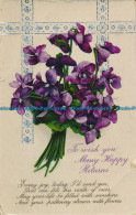 R118724 Greeting Postcard. To Wish You Many Happy Returns. Flower Bouquet - Wereld